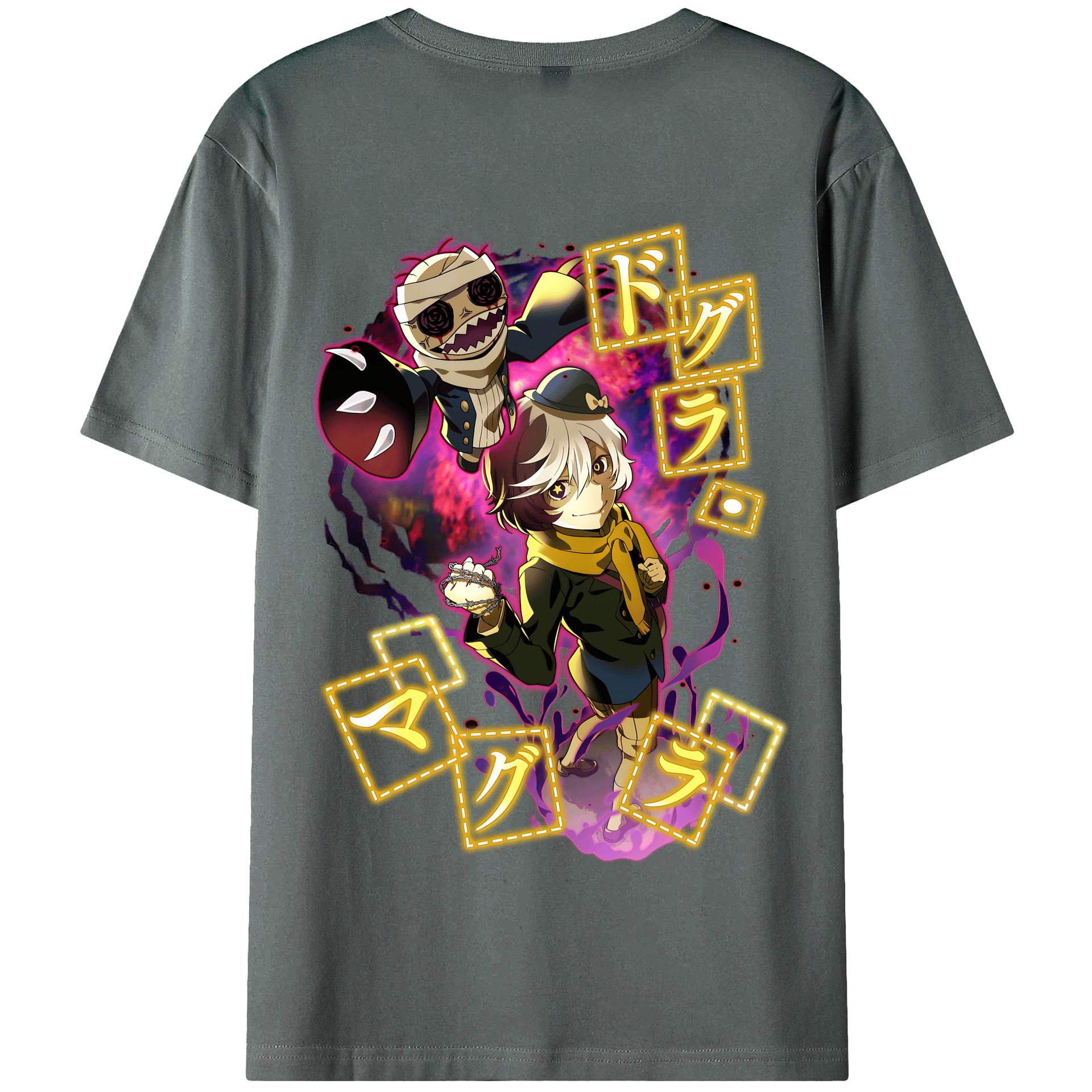 （画像用） 文豪ストレイドッグス Bungo Stray Dogs 綿100％半袖Tシャツ（背面プリント）